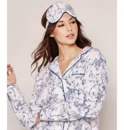 Janie and Jack Adult Accessories|Petite Plume-Adult's Twill Sleep Mask in blue timeless toile