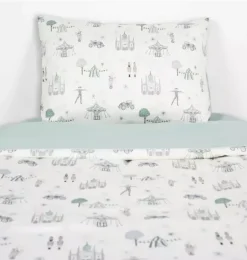 Janie and Jack Blankets And Quilts-Adventures in Wonderland Twin Set - aqua