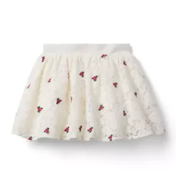 Janie and Jack Skirts & Shorts-American Girl&reg; x Holiday Rose Skirt cream and sugar rose