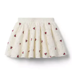 Janie and Jack Skirts & Shorts-American Girl&reg; x Holiday Rose Skirt cream and sugar rose