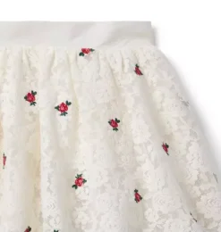 Janie and Jack Skirts & Shorts-American Girl&reg; x Holiday Rose Skirt cream and sugar rose