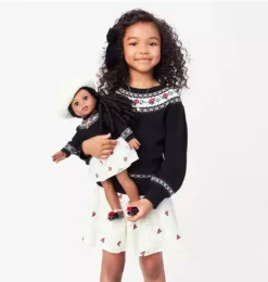 Janie and Jack Skirts & Shorts-American Girl&reg; x Holiday Rose Skirt cream and sugar rose
