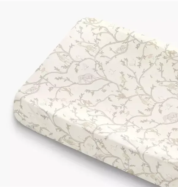 Janie and Jack Diapering|Nursery-Animal Parade Changing Pad Cover - ivory