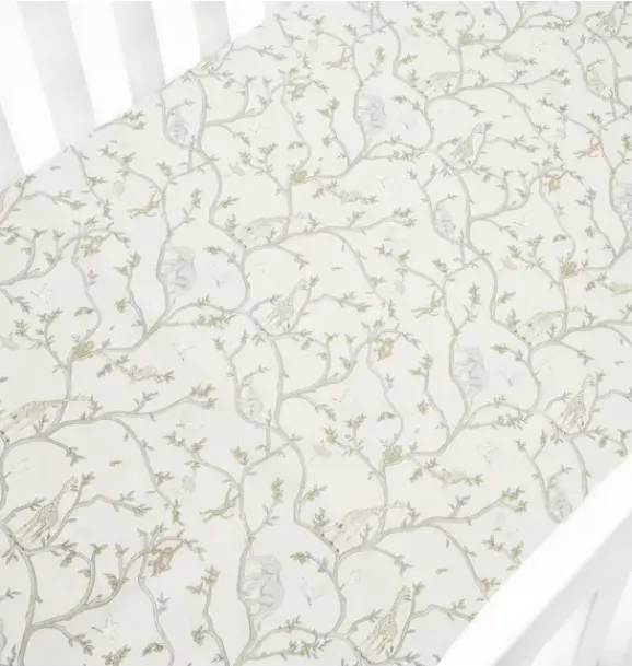 Janie and Jack Nursery|Sheets-Animal Parade Crib Sheet - ivory