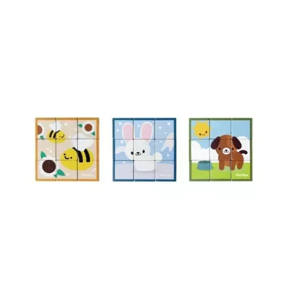 Janie and Jack Development Toys-Animal Puzzle Cubes multi