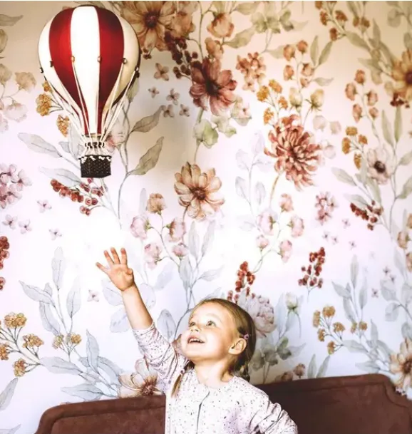 Janie and Jack Wallpaper-Autumn Meadow White Wallpaper multi
