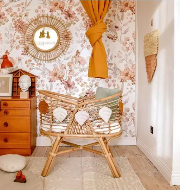 Janie and Jack Wallpaper-Autumn Meadow White Wallpaper multi