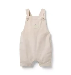 Janie and Jack Online Exclusives|Pants & Overalls-Baby Alligator Overall dark khaki