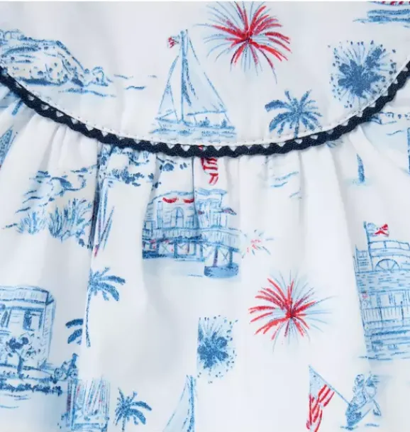 Janie and Jack Sets-Baby Americana Toile Matching Set white americana toile