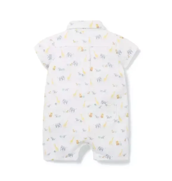 Janie and Jack One-pieces & Rompers-Baby Animal Friends Romper jet ivory animal friends