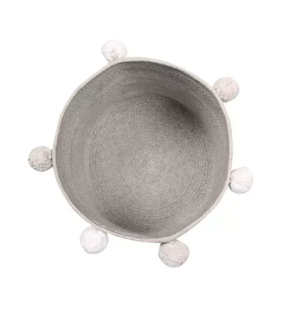 Janie and Jack Storage-Baby Basket Bubbly Grey grey and white