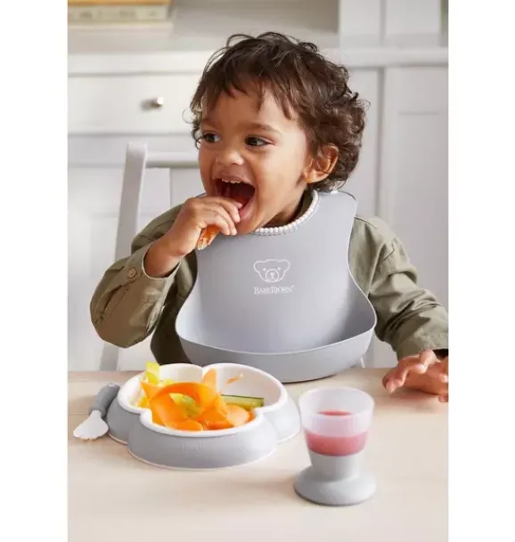 Janie and Jack Feeding Accessories-Baby Bib 2-Pack, Gray / Pink