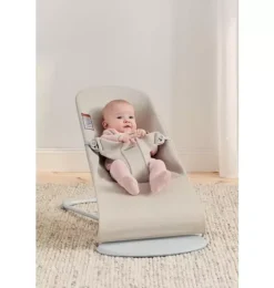 Janie and Jack Baby Activity-Baby Bouncer Bliss, 3D Jersey, light beige
