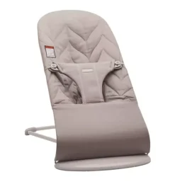 Janie and Jack Baby Activity-Baby Bouncer Bliss, Petal Quilt Woven, Sand Gray sand grey