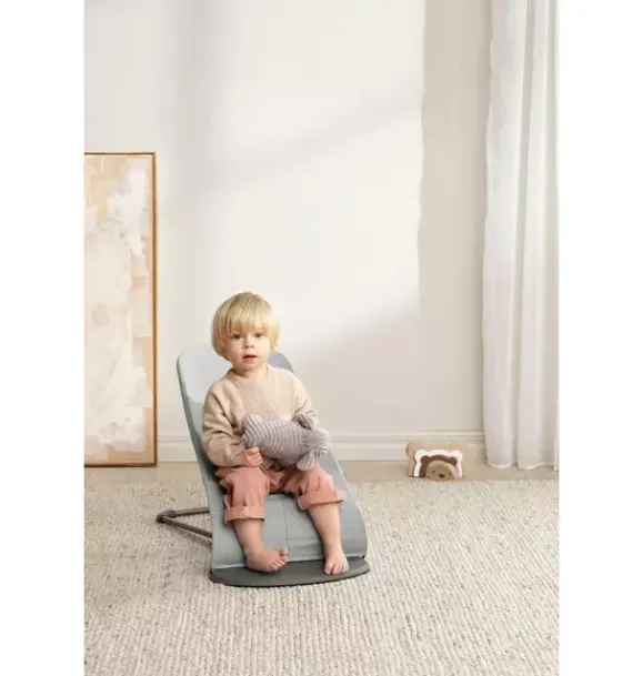 Janie and Jack Baby Activity-Baby Bouncer Bliss, Woven, Light Gray Melange light grey