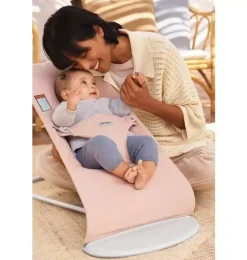 Janie and Jack Baby Activity-Baby Bouncer Bliss, Woven, Melange light pink