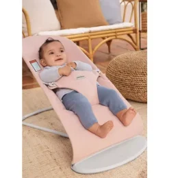 Janie and Jack Baby Activity-Baby Bouncer Bliss, Woven, Melange light pink