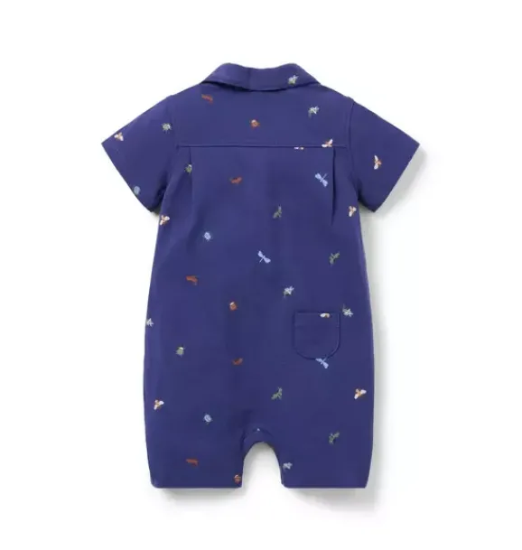 Janie and Jack One-pieces & Rompers-Baby Bug Friends Romper deep sapphire bug friends