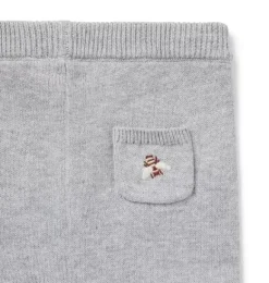 Janie and Jack Pants & Overalls-Baby Bug Pocket Sweater Pant classic grey heather