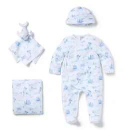 Janie and Jack Sets|Sets-Baby Bundle Of Love Gift Set dreamy blue nautical toile
