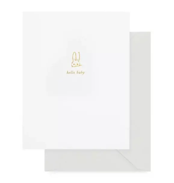Janie and Jack Stationery-Baby Bunny Greeting Card multi
