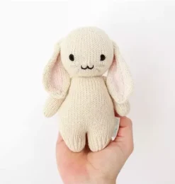 Janie and Jack Stuffed Animals-Baby bunny oatmeal light beige
