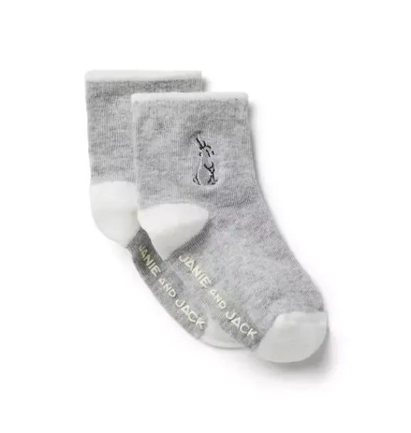 Janie and Jack Shoes & Accessories|Shoes & Accessories-Baby Bunny Sock classic grey heather