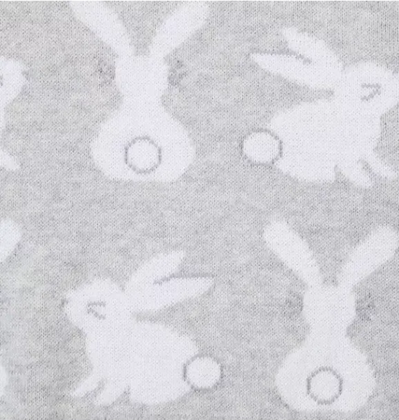 Janie and Jack Sets-Baby Bunny Sweater Matching Set earl grey heather bunny