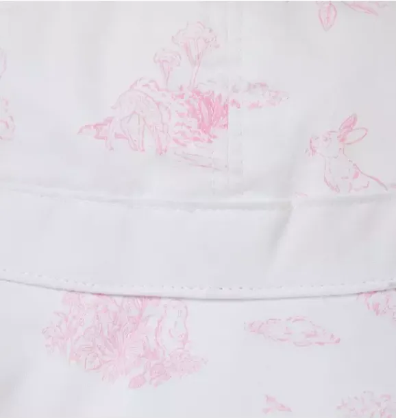 Janie and Jack Accessories|Baby-Baby Bunny Toile Sun Hat white bunny toile