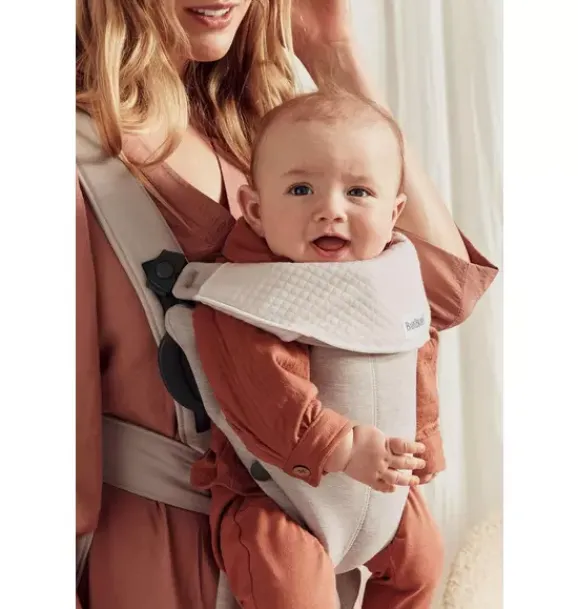 Janie and Jack Baby Carriers-Baby Carrier Mini, 3D Jersey, light beige