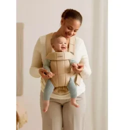 Janie and Jack Baby Carriers-Baby Carrier Mini, Woven, beige