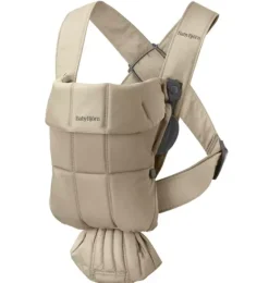 Janie and Jack Baby Carriers-Baby Carrier Mini, Woven, beige
