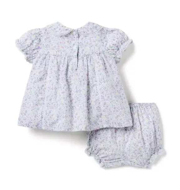 Janie and Jack Sets-Baby Ditsy Floral Matching Set seashell ecru ditsy floral