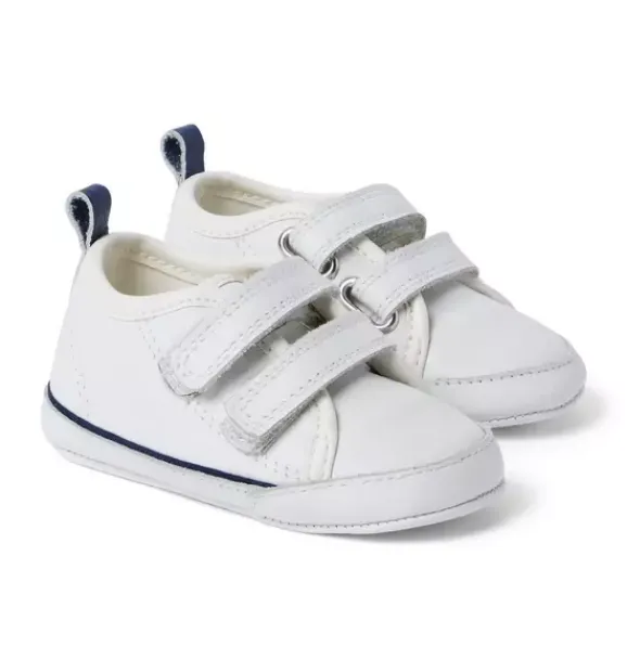 Janie and Jack Shoes & Accessories|Shoes & Accessories-Baby Double Strap Sneaker white