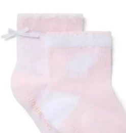 Janie and Jack Shoes & Accessories-Baby Elephant And Stripe Sock Set pink blossom stripe and pink blossom elephant.