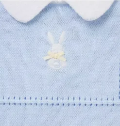 Janie and Jack One-pieces & Rompers-Baby Embroidered Bunny One-Piece light blue