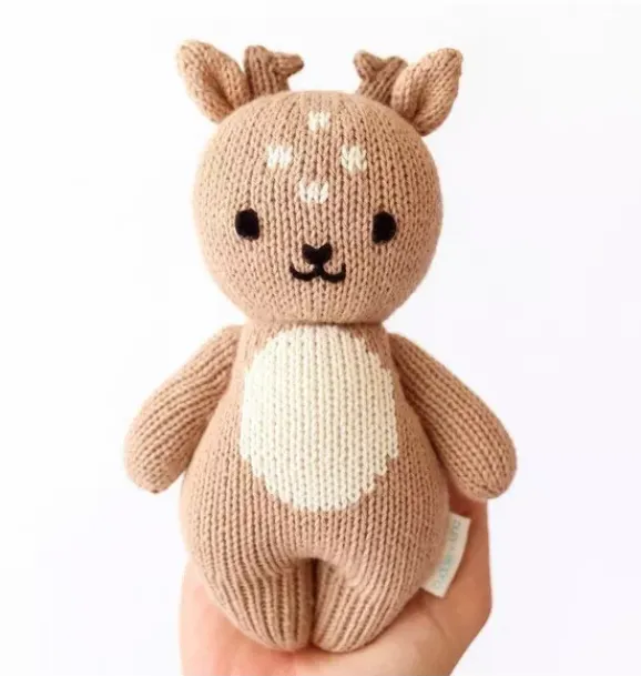 Janie and Jack Stuffed Animals-Baby fawn light/pastel brown
