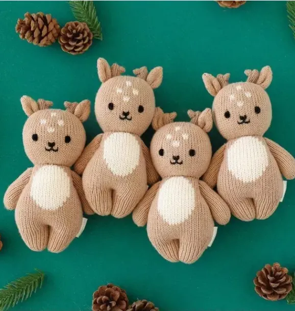 Janie and Jack Stuffed Animals-Baby fawn light/pastel brown