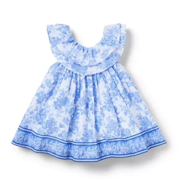 Janie and Jack Dresses-Baby Floral Border Dress dreamy blue floral