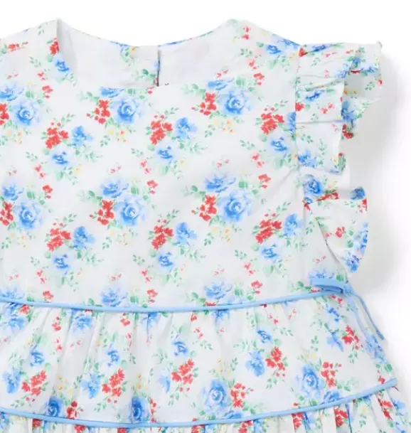 Janie and Jack Dresses-Baby Floral Bow Dress white floral