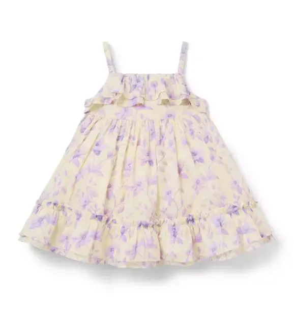 Janie and Jack Dresses-Baby Floral Ruffle Dress freshwater pearl floral