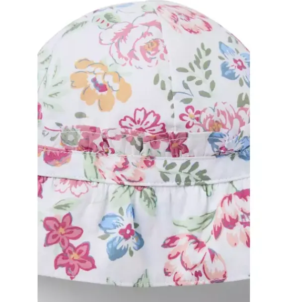 Janie and Jack Accessories|Baby-Baby Floral Sun Hat seashell ecru floral