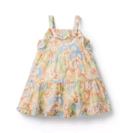 Janie and Jack Online Exclusives|Dresses-Baby Floral Tiered Dress dusty pink floral