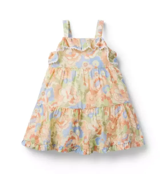 Janie and Jack Online Exclusives|Dresses-Baby Floral Tiered Dress dusty pink floral