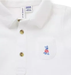 Janie and Jack Sets-Baby French Bulldog Pique Matching Set white