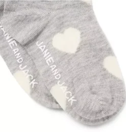 Janie and Jack Shoes & Accessories|Shoes & Accessories-Baby Heart Foldover Sock earl grey heather heart