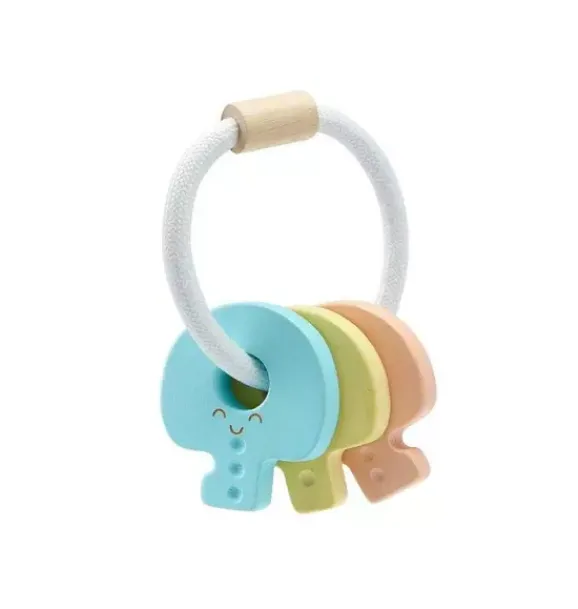 Janie and Jack Development Toys-Baby Key Rattle - Pastel multi