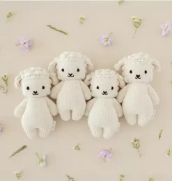 Janie and Jack Stuffed Animals-Baby lamb white