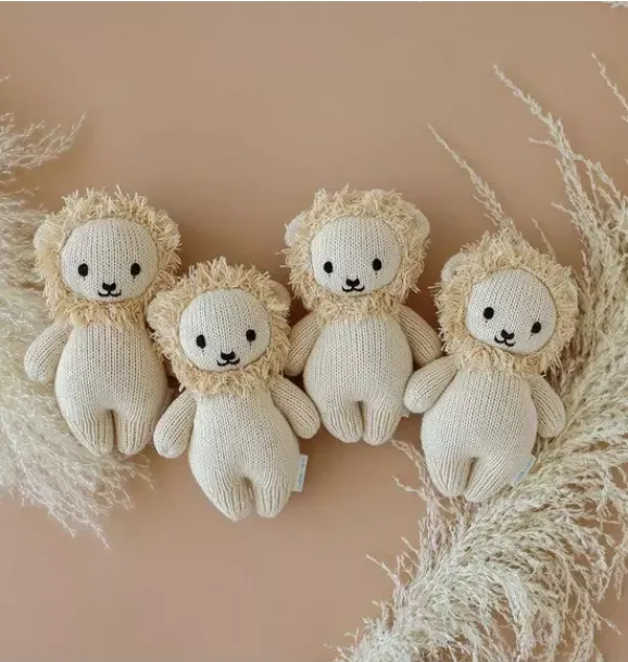 Janie and Jack Stuffed Animals-Baby lion light beige