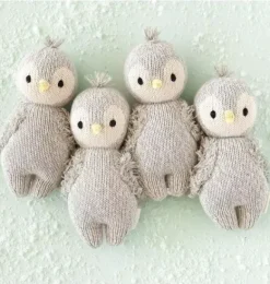 Janie and Jack Stuffed Animals-Baby penguin light/pastel grey